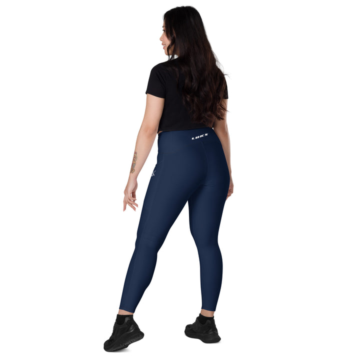 Wave V-Shape Leggings Navy